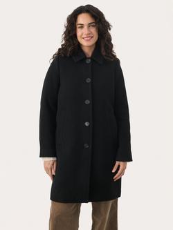 Part Two Lilah Buttons Collar Coat, Black