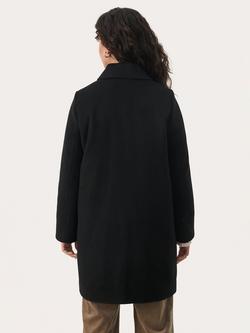 Part Two Lilah Buttons Collar Coat - view 2, Black