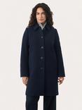 Part Two Lilah Buttons Collar Coat, Dark Navy