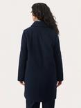 Part Two Lilah Buttons Collar Coat, Dark Navy
