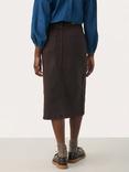 Part Two Dilin Denim Midi Skirt, Brown