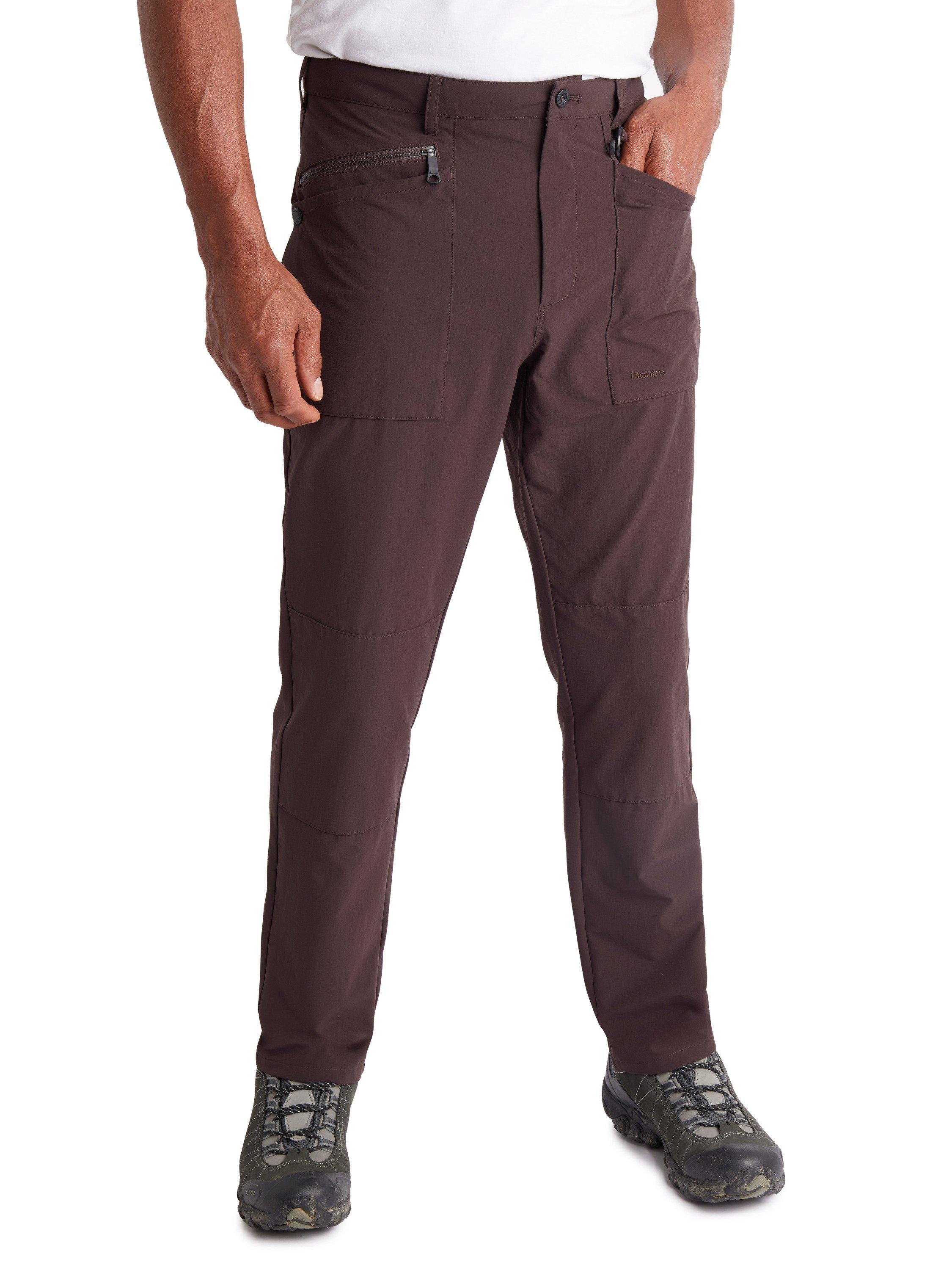 Product image 1 of 6, which shows Rohan Stretch Bags Walking Trousers, Darkest Plum, 30S