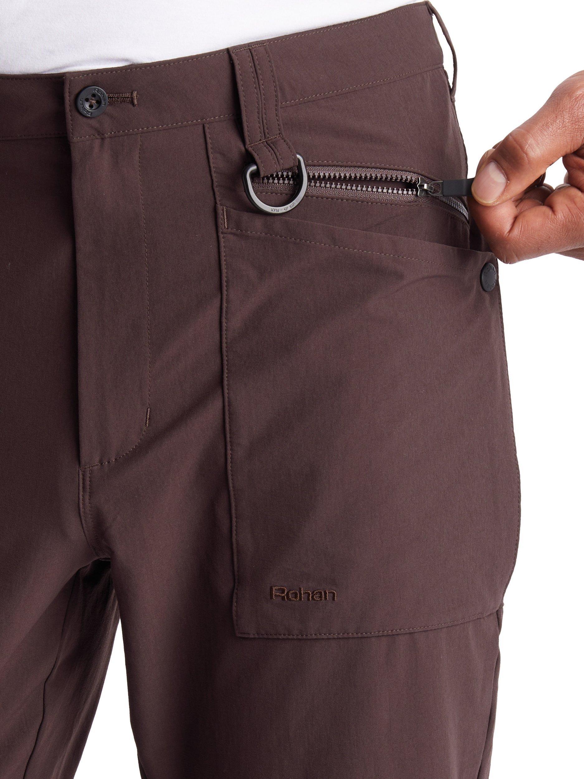 Product image 6 of 6, which shows Rohan Stretch Bags Walking Trousers, Darkest Plum, 30S
