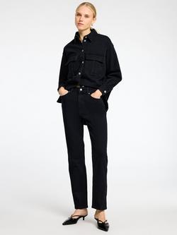 Selected Iyana Straight Fit Jeans, Black - view 2, Black