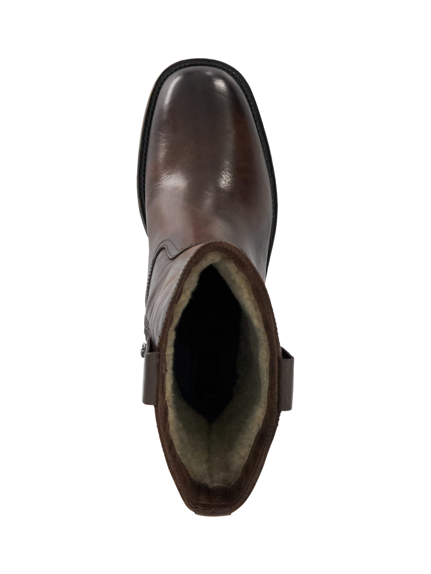 Product image 2 of 6, which shows Dune London Paytyn Leather Ankle Boots, Brown, EU36