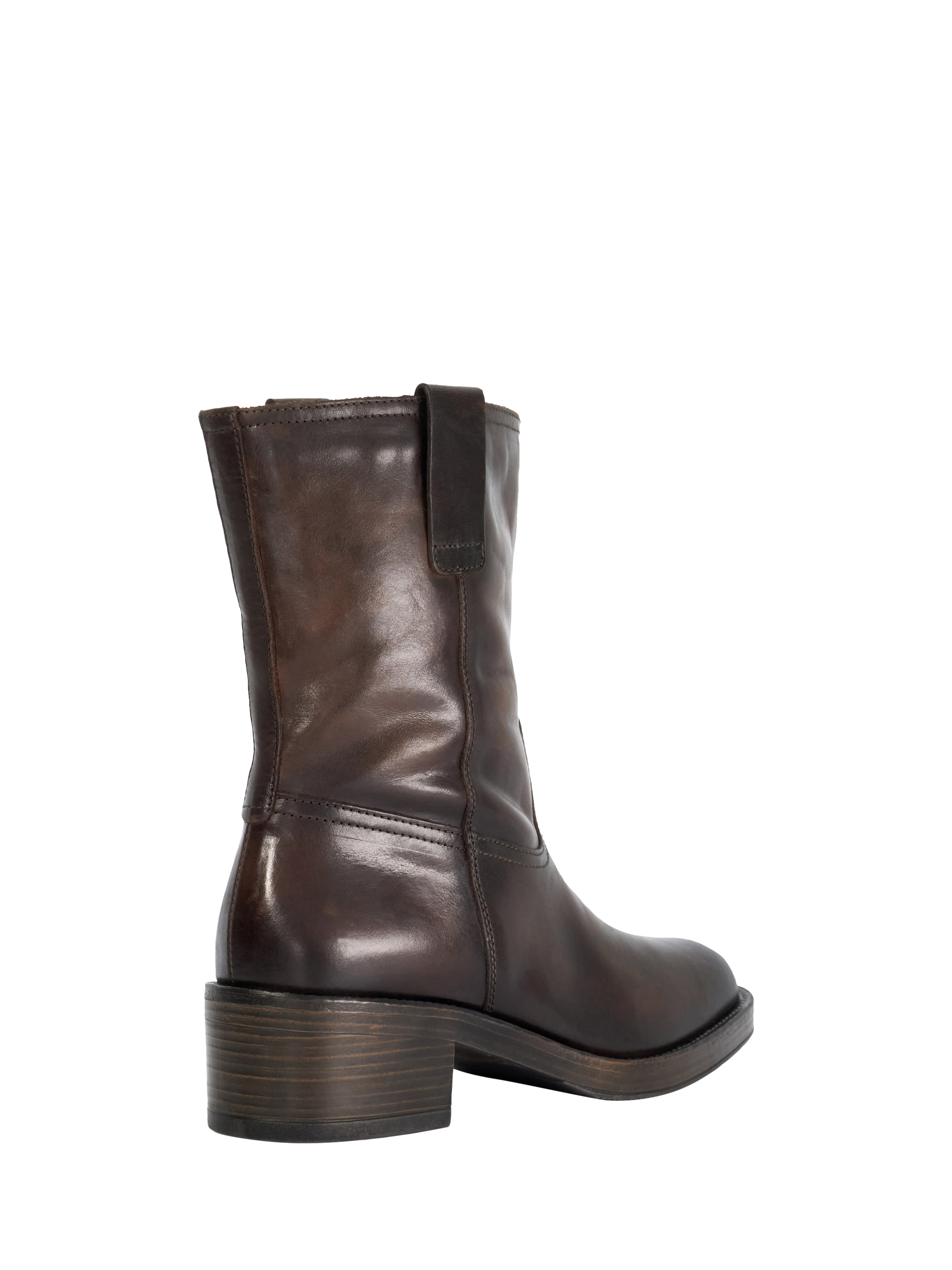 Product image 4 of 6, which shows Dune London Paytyn Leather Ankle Boots, Brown, EU36