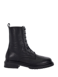 Dune London Prestonne Leather Utility Boots, Black