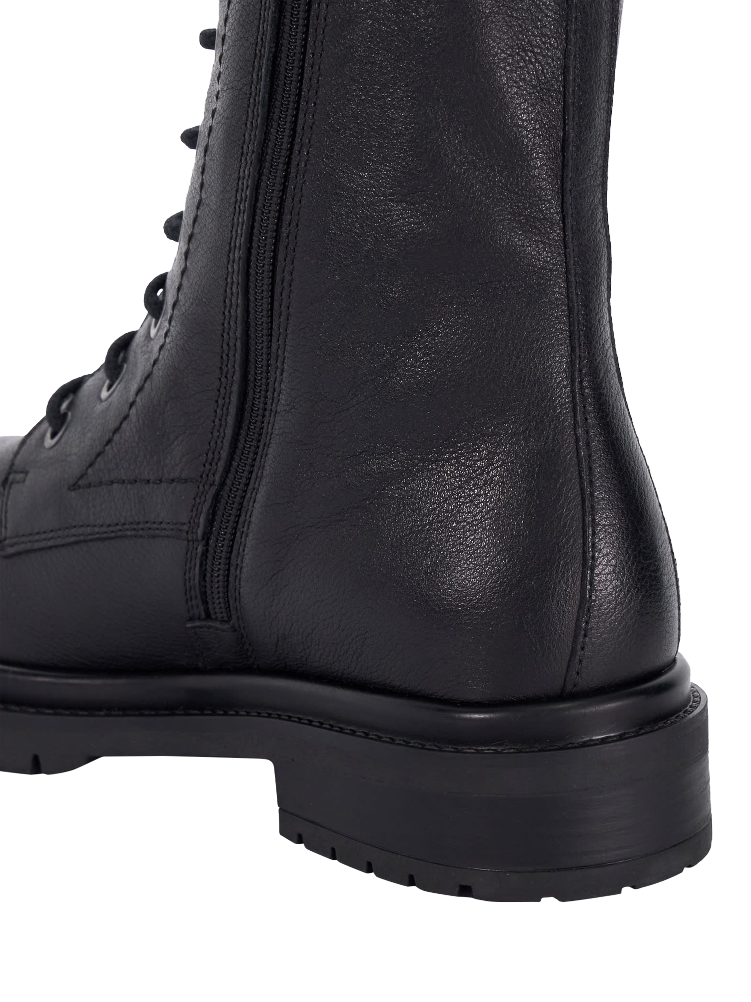 Product image 5 of 6, which shows Dune London Prestonne Leather Utility Boots, Black, EU36