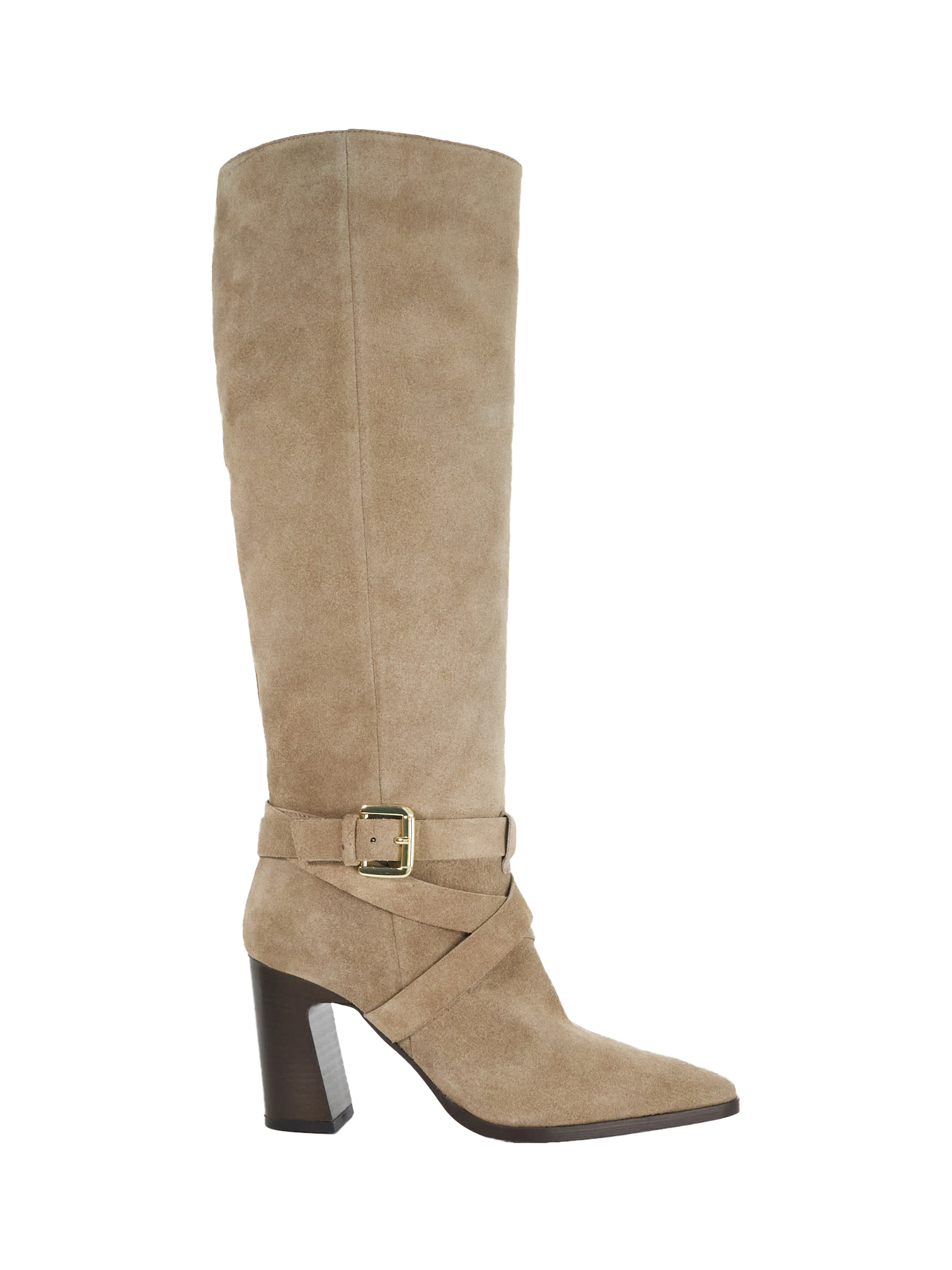 Suede knee high boots taupe deals