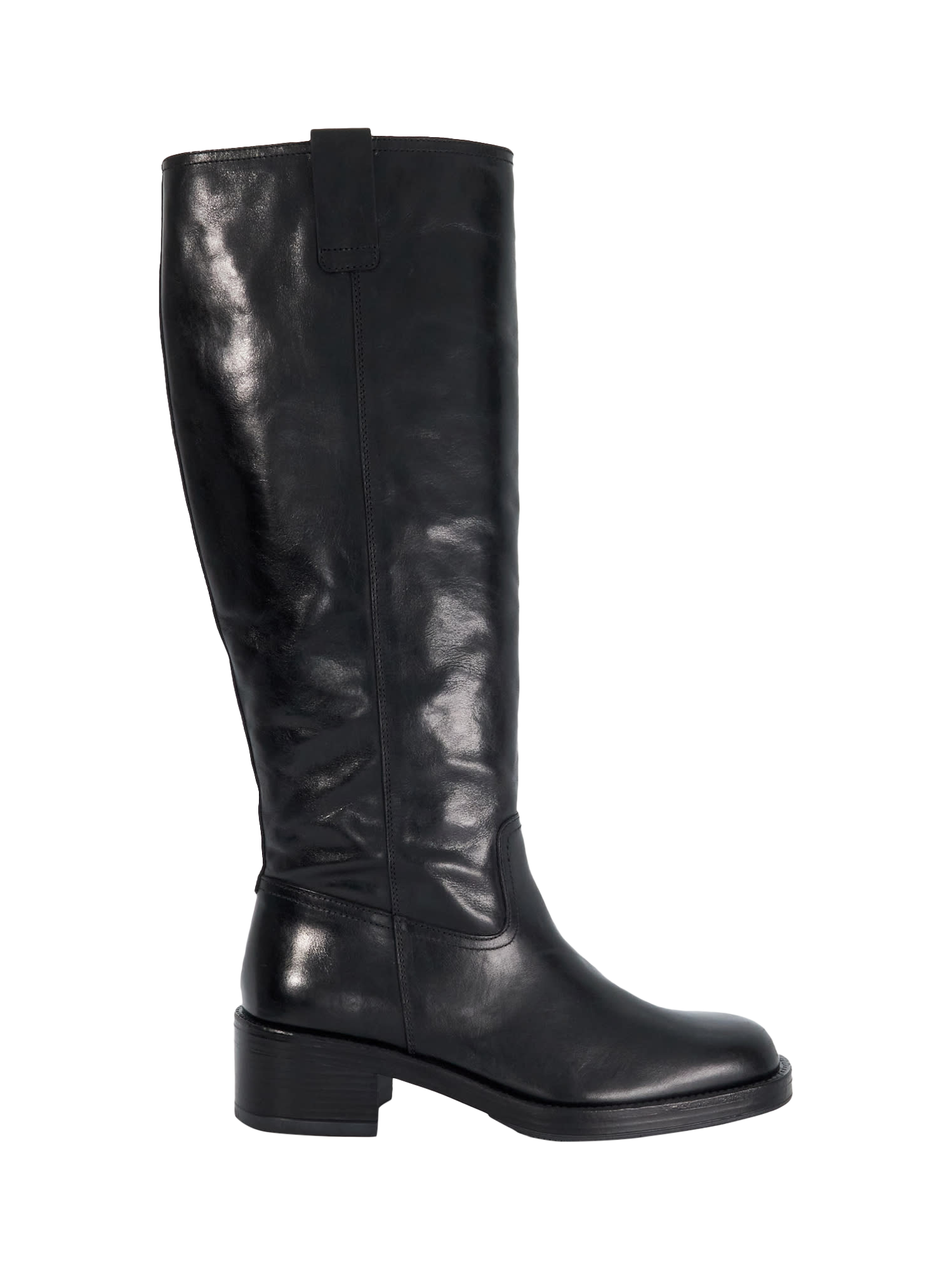 Dune Tayan Leather Knee High Boots Black EU36