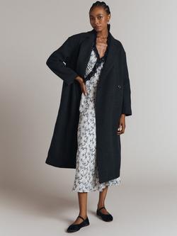Ghost Abby Wool Blend Coat, Charcoal - view 2, Charcoal