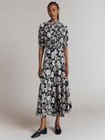 Ghost Dolly Floral Dress, Black/White