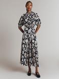 Ghost Dolly Floral Dress, Black/White, Black/White