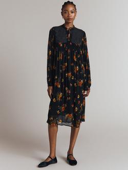 Ghost Penelope Floral Dress, Black/Multi, Black/Multi