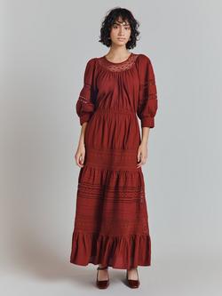 Ghost Leoni Maxi Dress, Burgundy
