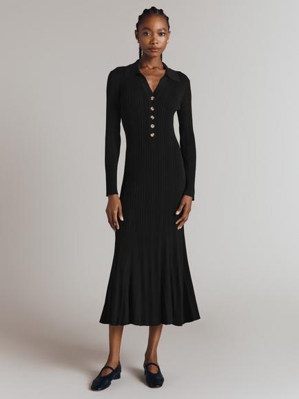 Ghost Fern Knit Dress, Black