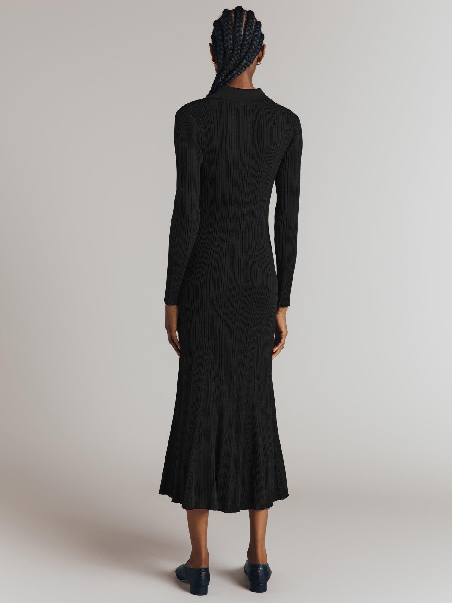 Product image 4 of 4, which shows Ghost Fern Knit Dress, Black, XS