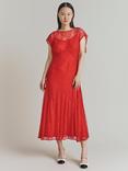 Ghost Aletta Midi Dress, Red