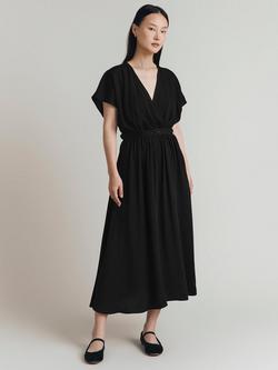 Ghost Aria Crepe Midi Dress - view 2, Black