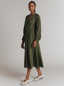 Ghost Santori Button Dress, Khaki, Khaki