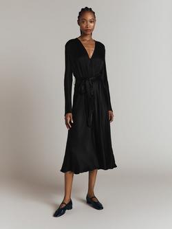 Ghost Meryl Satin Dress, Black, Black