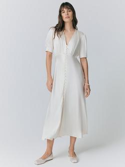Ghost Madison Satin Dress, Ivory, Ivory