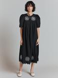 Ghost Ramona Embroidered Smock Dress