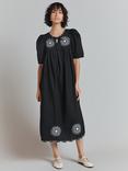 Ghost Ramona Embroidered Smock Dress