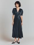 Ghost Madison Tea Dress, Black/White, Black/White