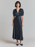 Ghost Madison Tea Dress, Black/White, Black/White
