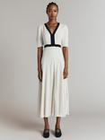 Ghost Cicely Colour Block Midi Dress, Cloud Dancer
