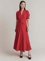 Phase Eight Evelin Floral Frill Midi Dress, Ivory/Multi