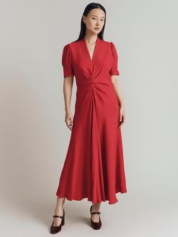 Ghost Capri Puff Sleeve Midi Dress - view 2, Red