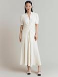 Ghost Capri Puff Sleeve Midi Dress, Cloud Dancer