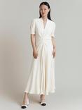 Ghost Capri Puff Sleeve Midi Dress, Cloud Dancer