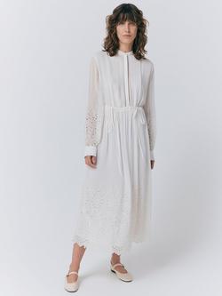 Ghost Millie Georgette Embroidered Dress, Ivory