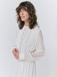 Ghost Millie Georgette Embroidered Dress, Ivory