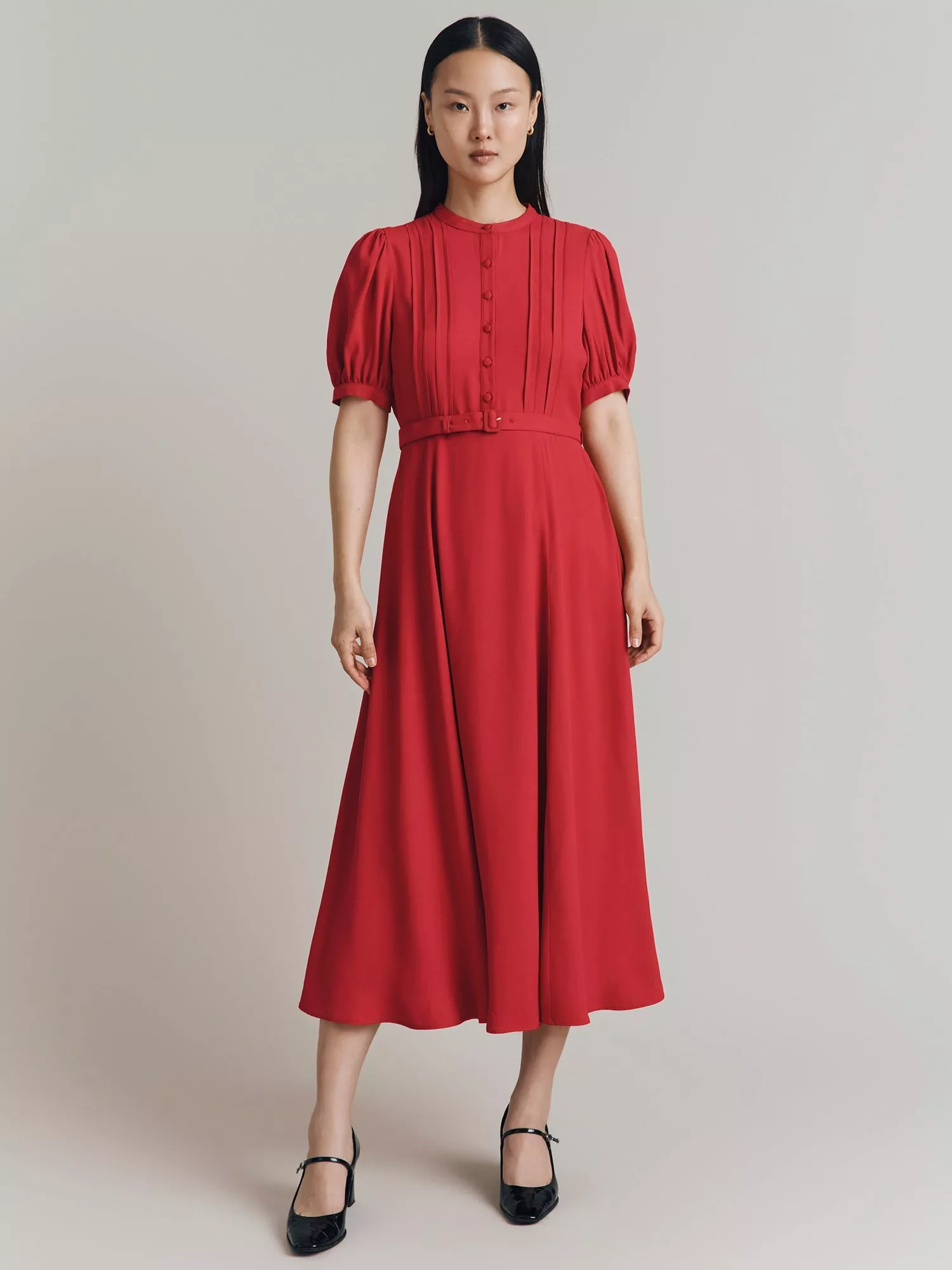 Ghost red velvet dress best sale