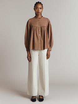 Ghost Greta Poplin Bib Top - view 2, Mink