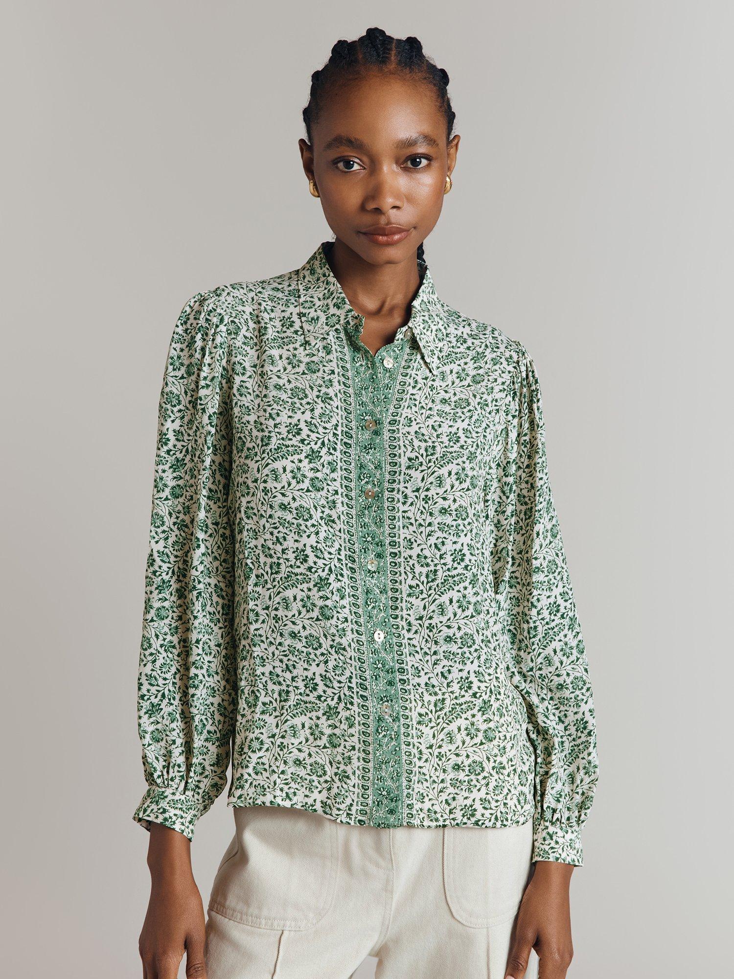 Ghost Allegra Floral Shirt, Green