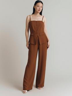 Ghost Bryson Strappy Jumpsuit, Brown - view 2, Brown