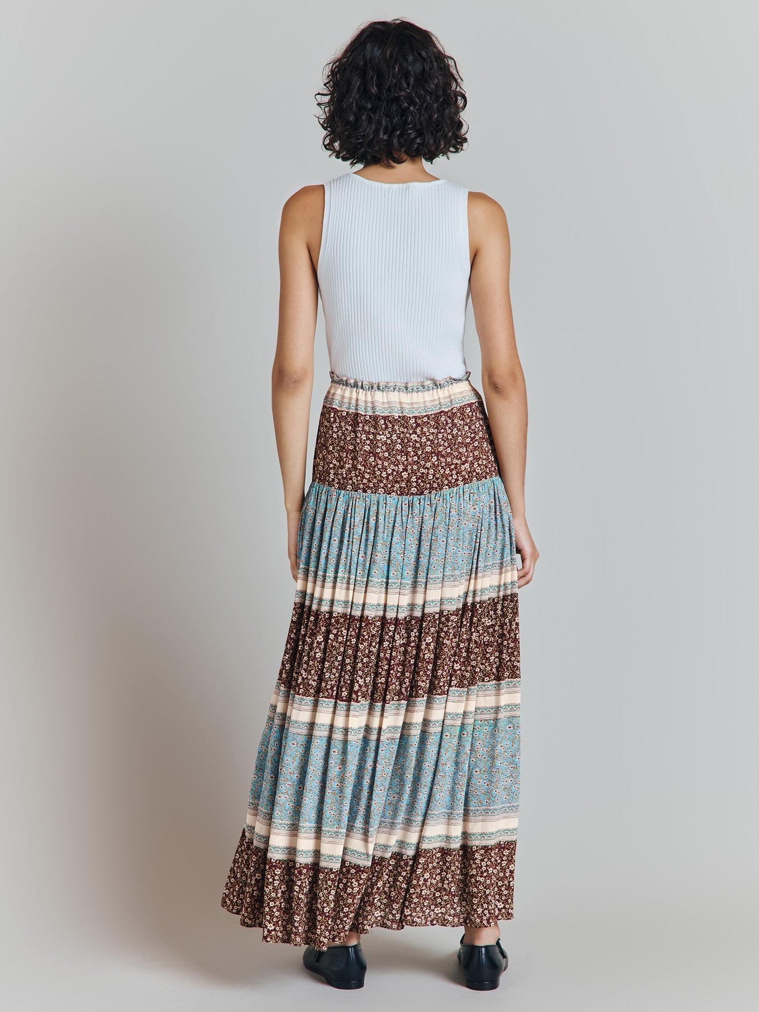 Ghost Hazel Floral Print Crepe Maxi Skirt, Multi