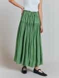 Ghost Ruth Tiered Maxi Skirt, Green