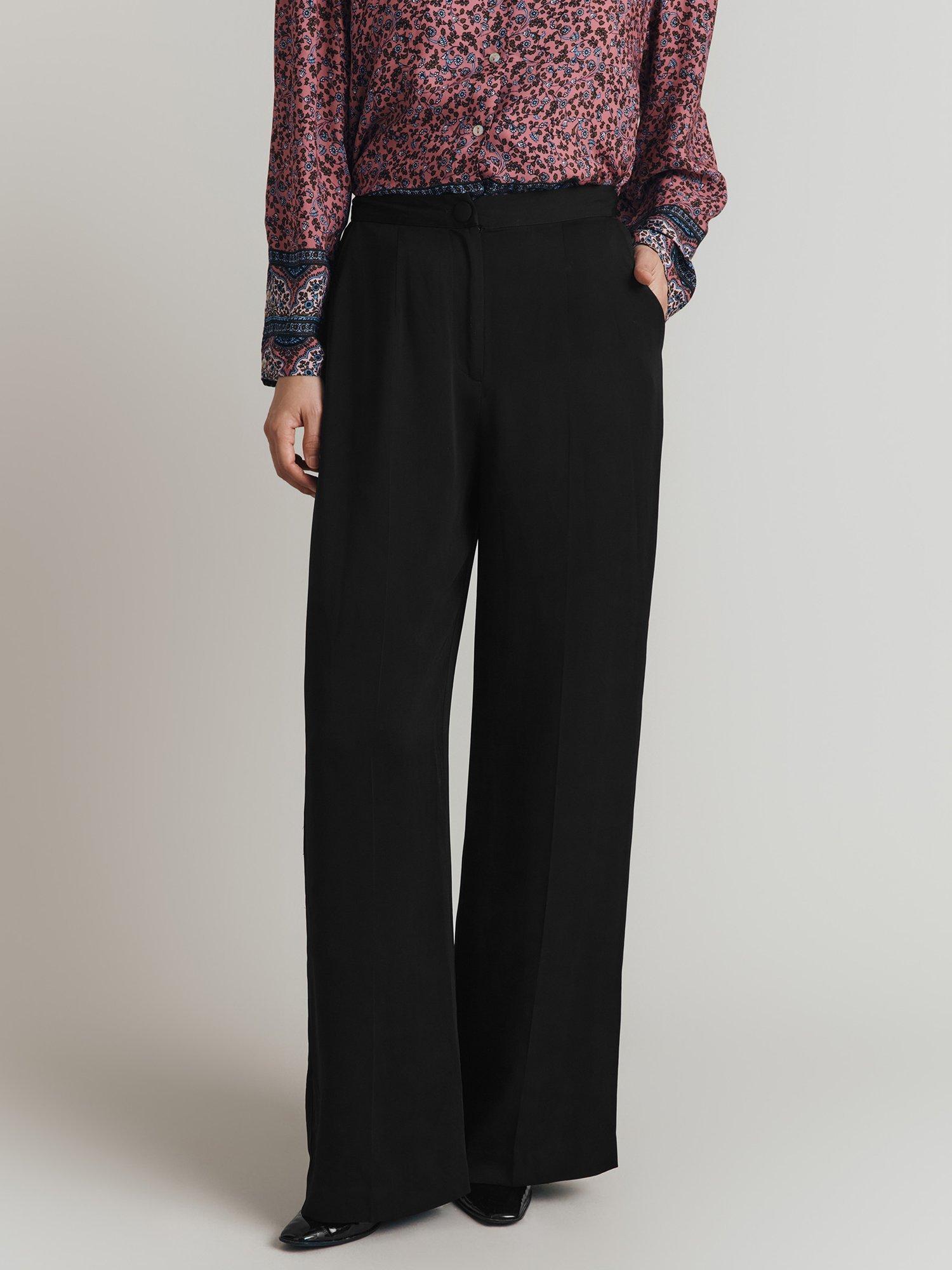 Product image 1 of 5, which shows Ghost Reiko Wide Leg Trousers, Black, XS