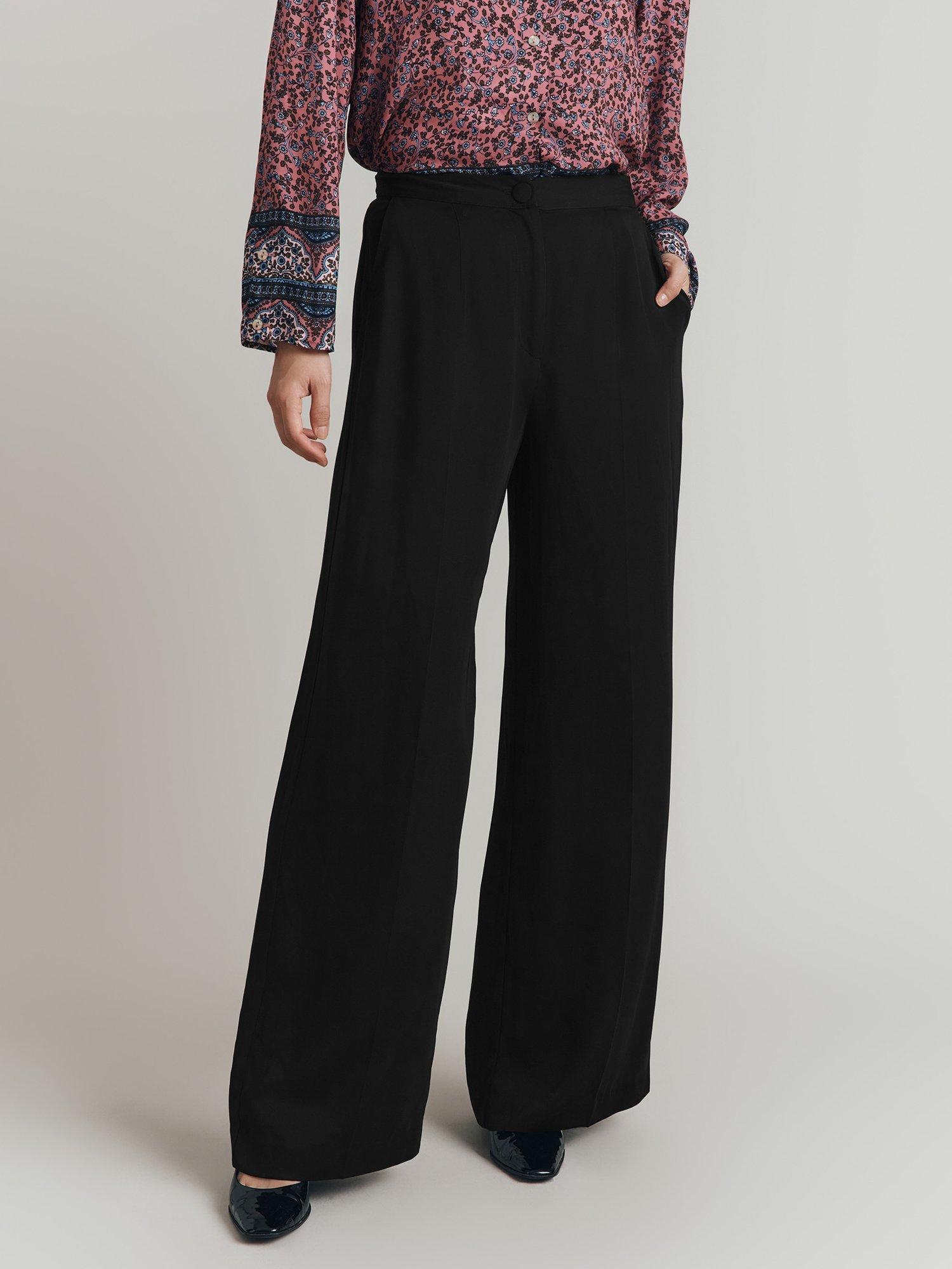 Product image 2 of 5, which shows Ghost Reiko Wide Leg Trousers, Black, XS