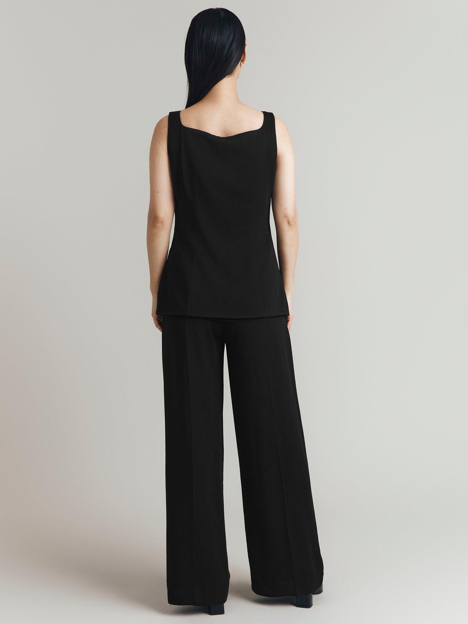 Product image 5 of 5, which shows Ghost Reiko Wide Leg Trousers, Black, XS