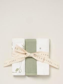 Truly Baby Eucalyptus Print Bibs, Set of 3, Eucalyptus/White - view 2, Eucalyptus/White