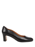 Jones Bootmaker Zoey Wide Fit Leather Heeled Courts, Navy