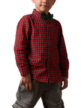 Angel & Rocket Kids' Plaid Check Shirt & Bow Tie Set, Red/Multi, Red/Multi