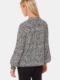 Whistles Scribble Print Blouse, Black/White